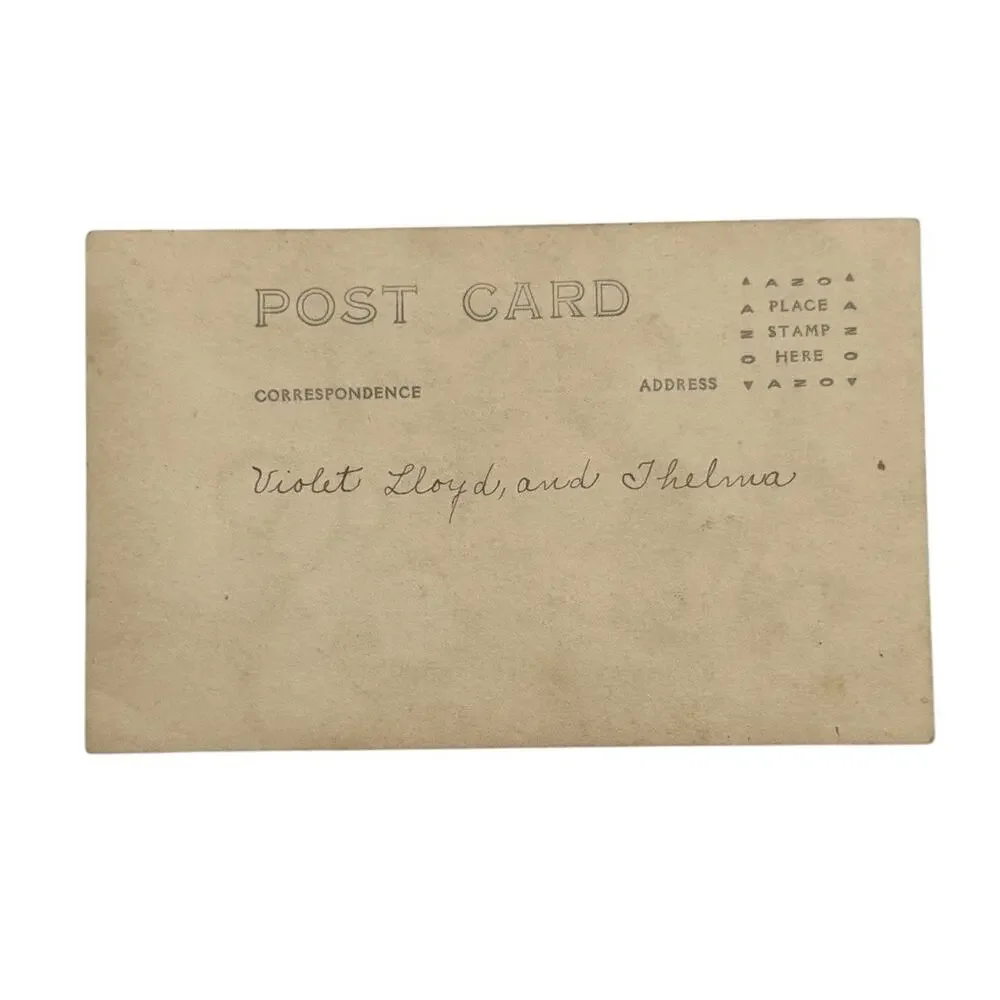 VTG Post Card Photograph Of Woman Correspondence Violet Lloyd‎ Thelma READ